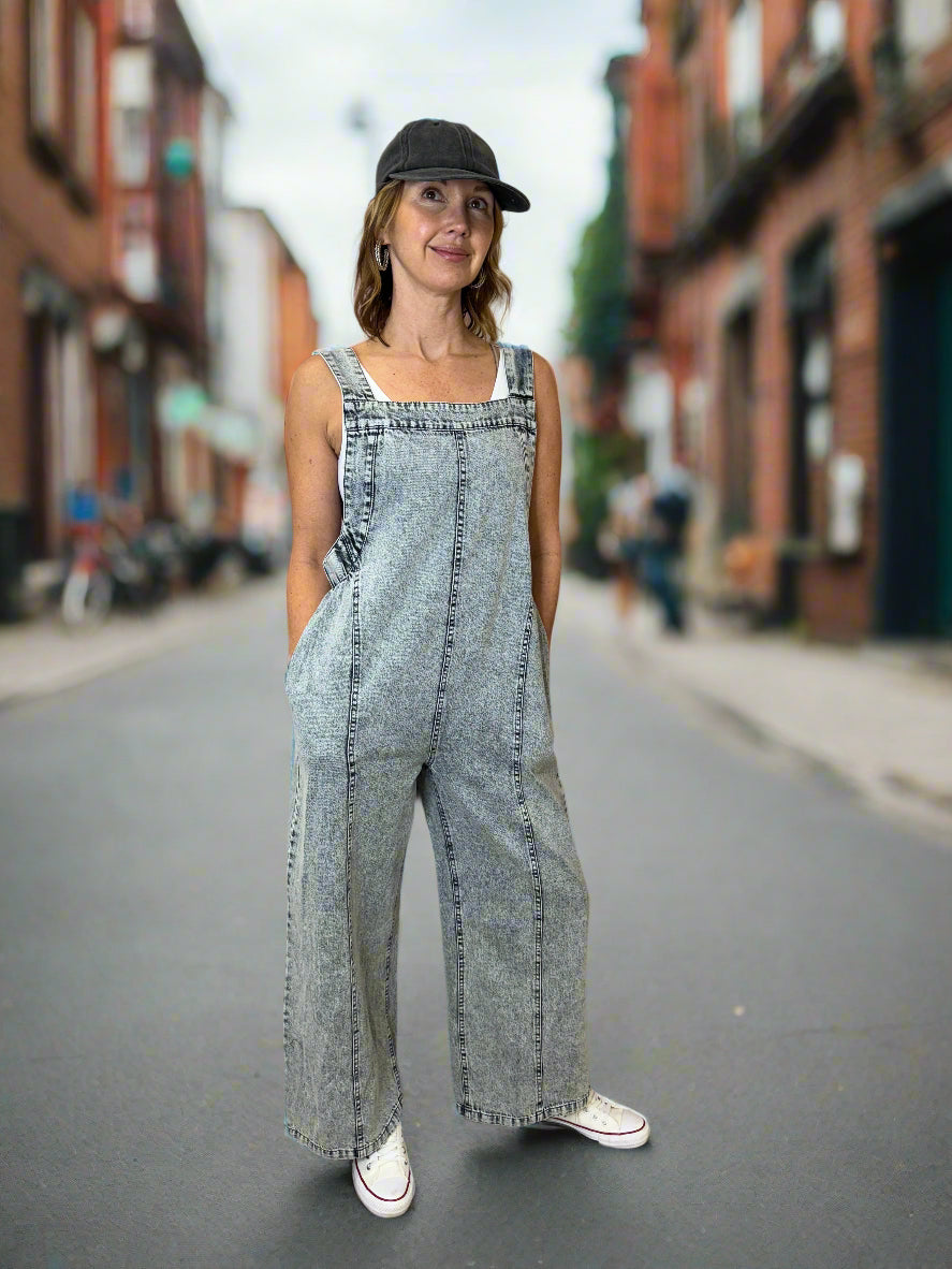 Patricia - A Denim Knit Jumpsuit