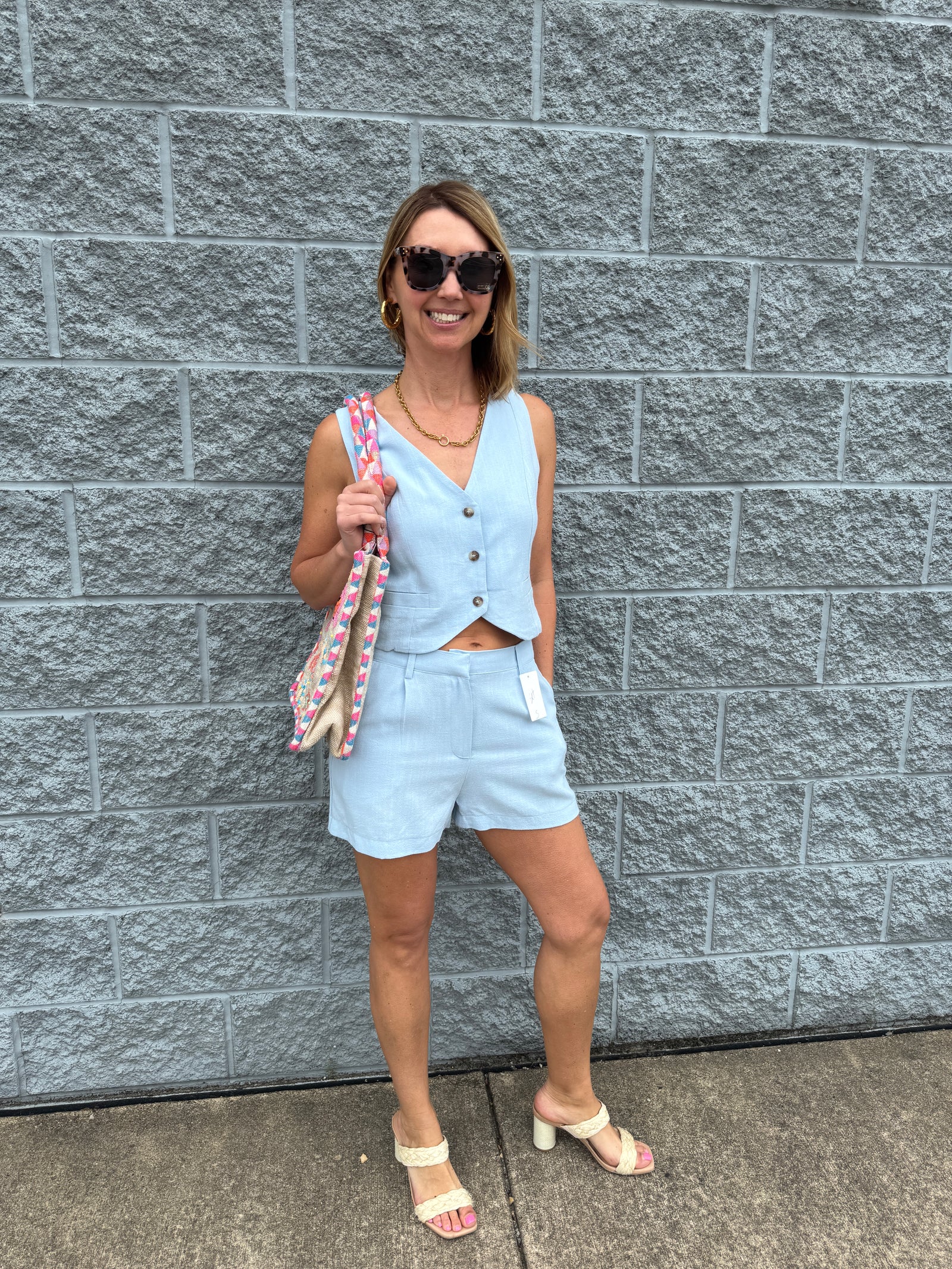 Picnic in the Park - A Short and Vest Set