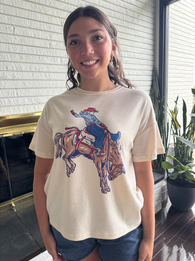 Rodeo - A Rodeo Quest Waffle Tee
