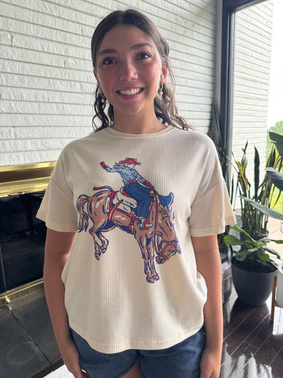 Rodeo - A Rodeo Quest Waffle Tee