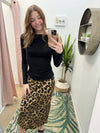 Liza - A Leopard Midi Skirt