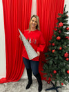 Prancer - A Long Sleeve Sequin Christmas Tree Sweater