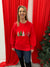 Prancer - A Long Sleeve Sequin Christmas Tree Sweater