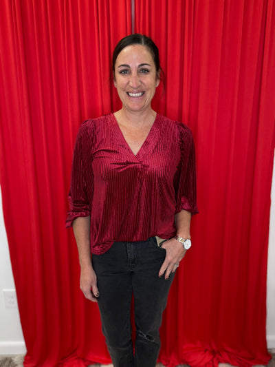 Ivy - A Velvet Textured Top