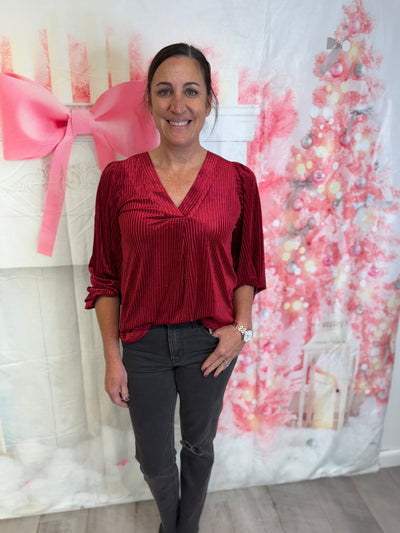 Ivy - A Velvet Textured Top