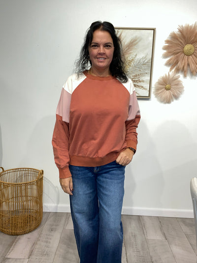 Joelle - Color Block Sweatshirt