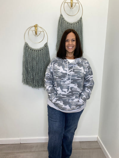 Darla - A Printed Frech Terry Hoodie