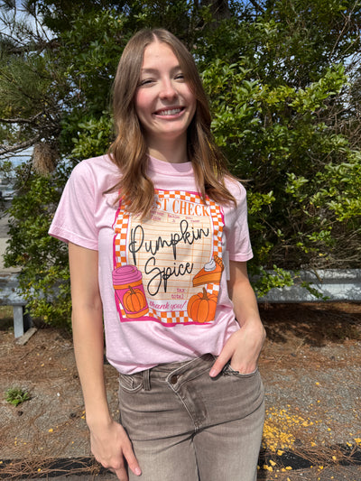 Blossom - Pumpkin Spice Guest Check Graphic Tee