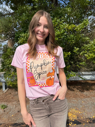 Blossom - Pumpkin Spice Guest Check Graphic Tee