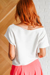 Explore More Collection - Pilates Princess Off Shoulder Top in Off White