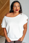 Explore More Collection - Pilates Princess Off Shoulder Top in Off White