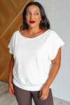 Explore More Collection - Pilates Princess Off Shoulder Top in Off White