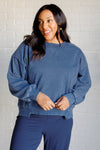 Explore More Collection - Quick Fix Mineral Wash Crew Neck Pullover in Psychic