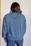 Explore More Collection - Quick Fix Mineral Wash Crew Neck Pullover in Psychic