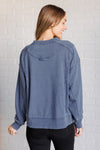 Explore More Collection - Quick Fix Mineral Wash Crew Neck Pullover in Psychic