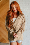 Explore More Collection - Rain, Rain Go Away Parachute Jacket in Camel