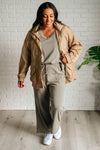 Explore More Collection - Rain, Rain Go Away Parachute Jacket in Camel