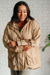 Explore More Collection - Rain, Rain Go Away Parachute Jacket in Camel