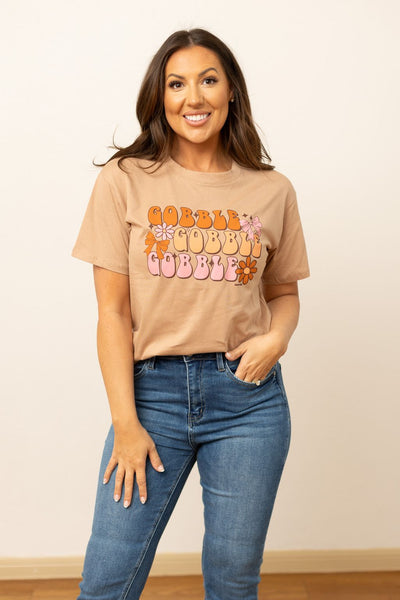 Explore More Collection - Gobble Gobble Gobble on Taupe Crewneck