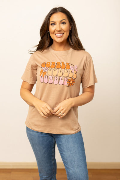Explore More Collection - Gobble Gobble Gobble on Taupe Crewneck