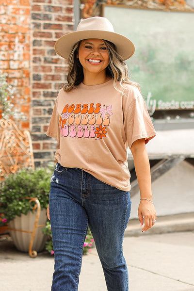 Explore More Collection - Gobble Gobble Gobble on Taupe Crewneck