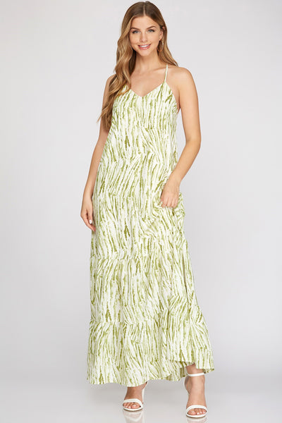 Jade - A Maxi Dress with Criss Cross Back & Adjustable Straps