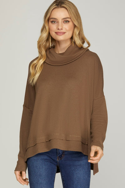 Turtle - A Long Sleeve Turtleneck Top