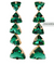 Links - A Pair of Pave’ Triangle Link Drop Earrings