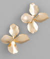 Daisy - A Pair of Brass Flower Earrings
