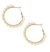 Perle - A Pair of Freshwater Pearl Wrapped Hoops
