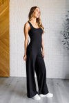 Explore More Collection - Shavasana Everyday Wide Leg Jumpsuit in Black