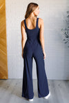 Explore More Collection - Shavasana Everyday Wide Leg Jumpsuit in Navy