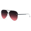 Explore More Collection - Smaller Megan 2 - Ruby Metal Aviator Sunglasses