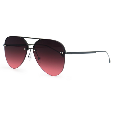 Explore More Collection - Smaller Megan 2 - Ruby Metal Aviator Sunglasses