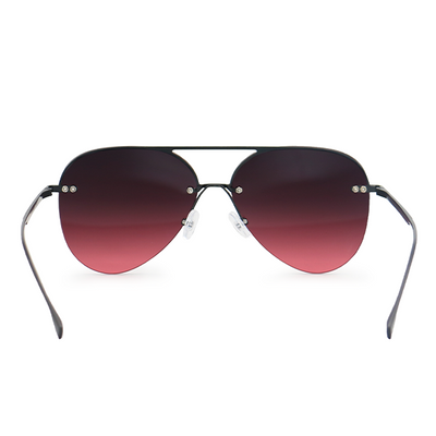 Explore More Collection - Smaller Megan 2 - Ruby Metal Aviator Sunglasses