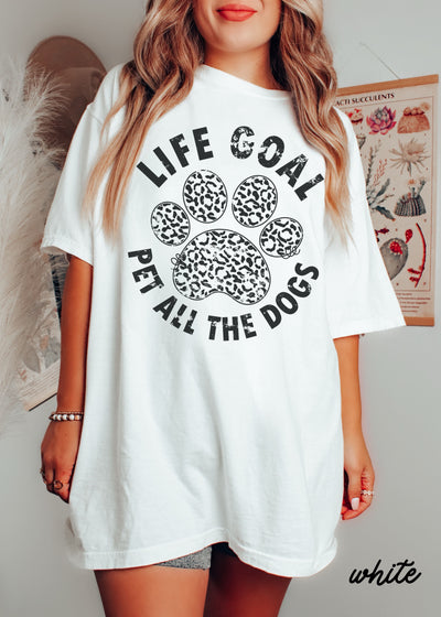 Pet All The Dogs Leopard Paw Tee *13 Colors (S-3X)