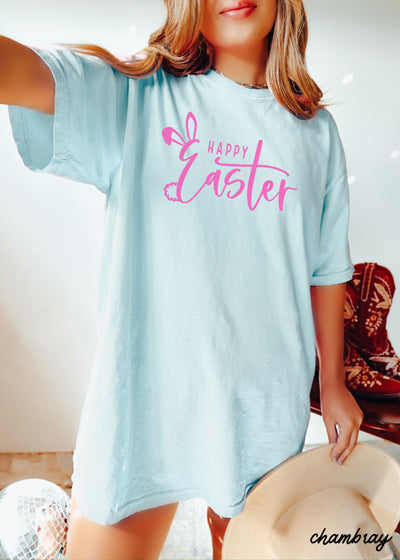 Happy Easter Comfort Colors Tee *15 Colors (S-3X)