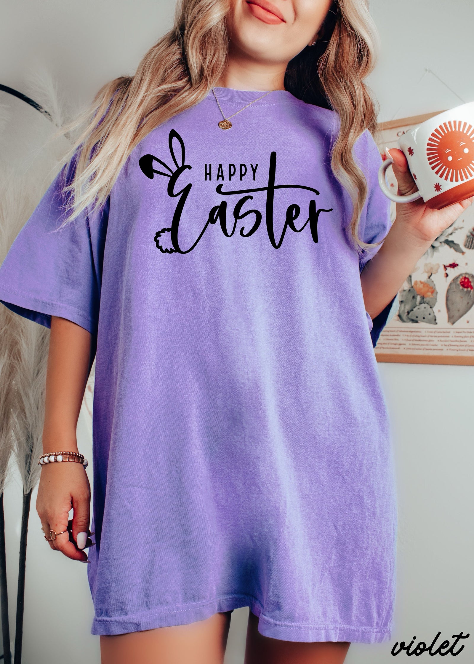 Happy Easter Comfort Colors Tee *15 Colors (S-3X)