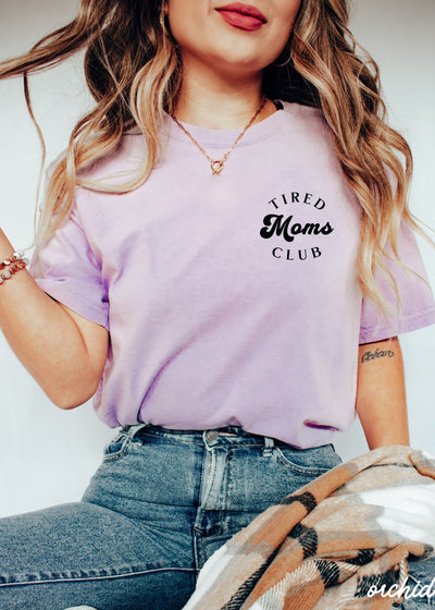Pocket Tired Moms Club Tee *12 Colors (S-3X)