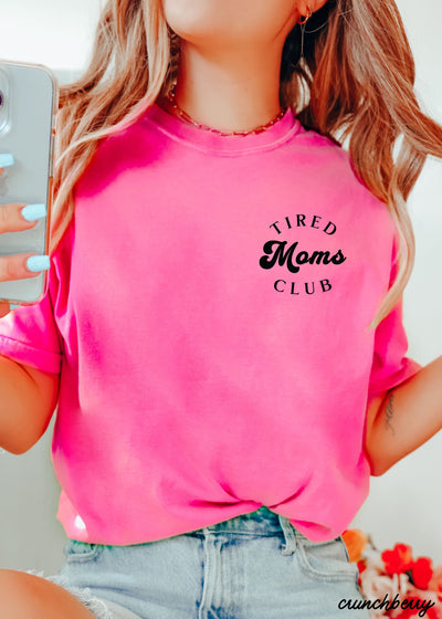 Pocket Tired Moms Club Tee *12 Colors (S-3X)