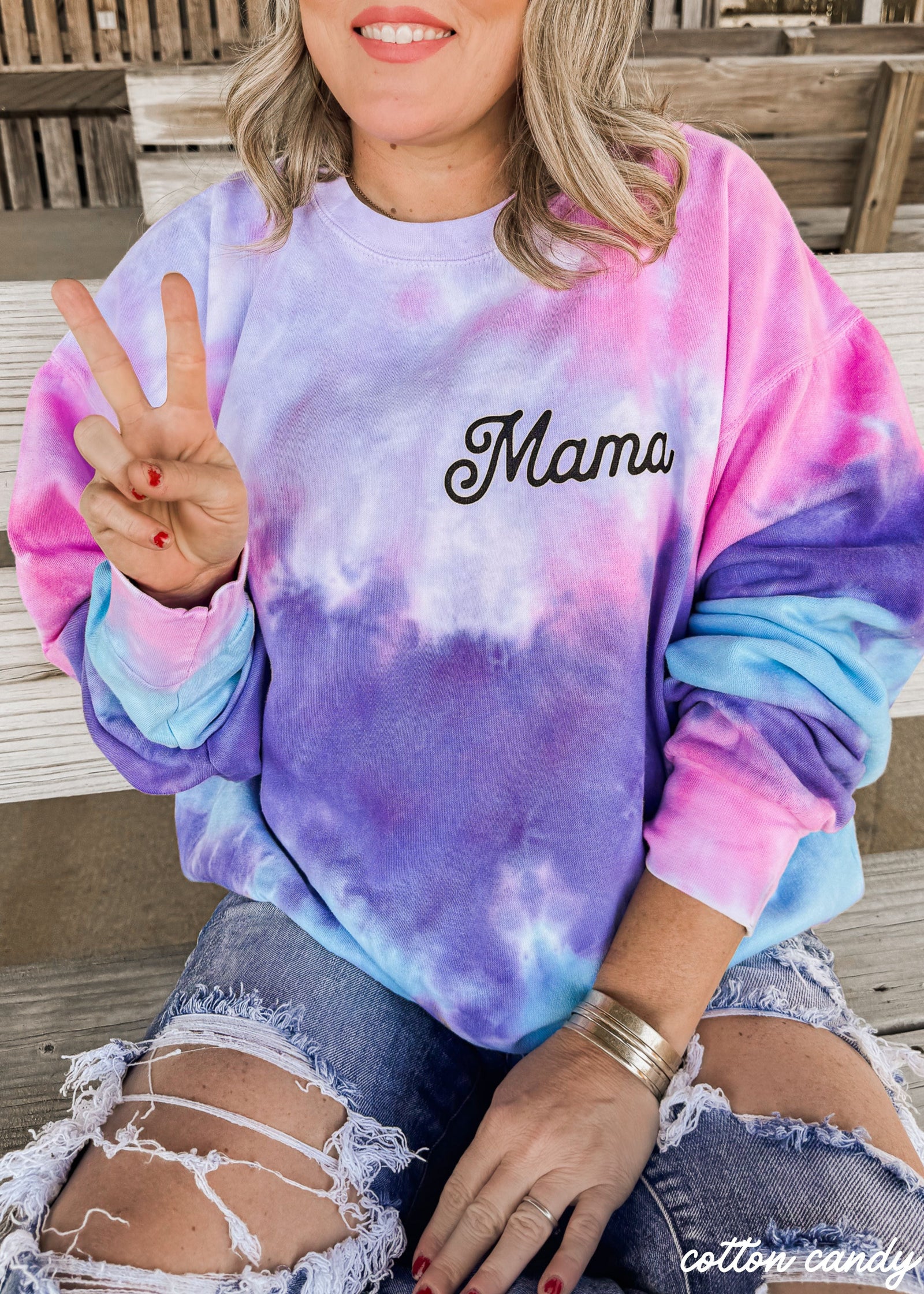 Mama Pocket Tie Dye Sweatshirt *2 Colors (S-3X)