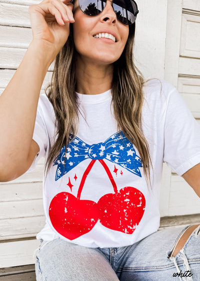 Cherry Coquette Stars Tee *5 Colors (S-3X)