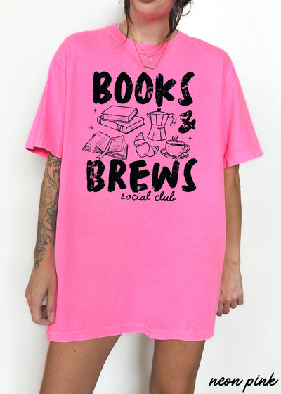 Books & Brews Tee *16 Colors (S-3X) COPY