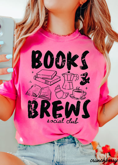 Books & Brews Tee *16 Colors (S-3X) COPY
