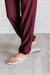 Explore More Collection - Runner's High Drawstring Joggers in Red Merlot