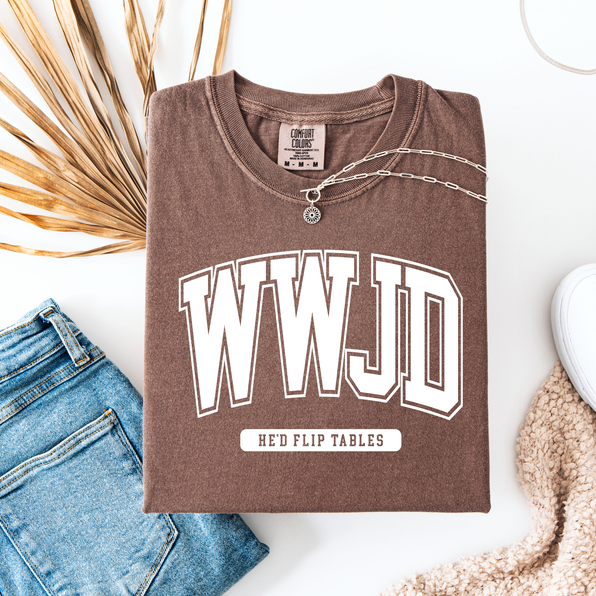Explore More Collection - WWJD Flip Tables Graphic Tee
