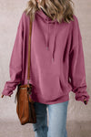 Explore More Collection - Drawstring Pocketed Long Sleeve Hoodie