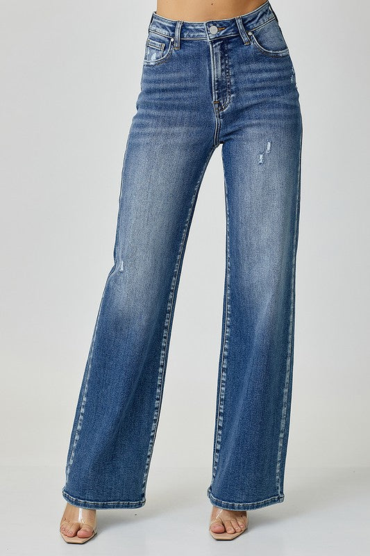 Explore More Collection - RISEN High Waist Jeans with Pockets