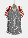 Explore More Collection - Full Size Star Striped Round Neck Short Sleeve T-Shirt