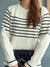 Explore More Collection - Striped Round Neck Long Sleeve Sweater